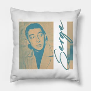 Serge Gainsbourg † Aesthetic Fan Art Pillow