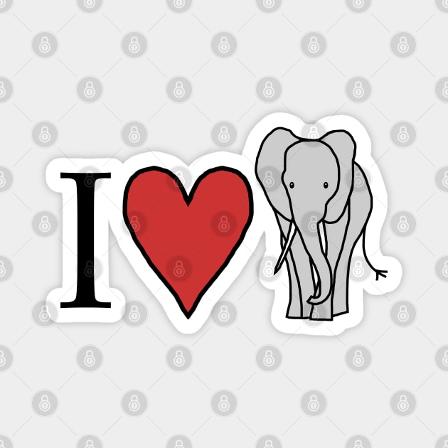 I Love This Elephant Magnet by ellenhenryart