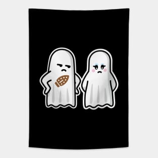 Funny Halloween Ghost comic burn mark iron ironing Tapestry