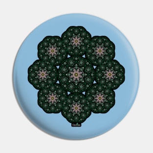 Peyote Huichol Mandala Pin