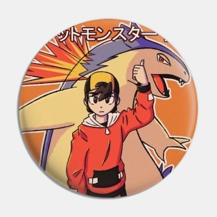 Vaporwave aesthetic anime boy Pin