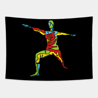 Fitness Futuristic Workout Person Tapestry