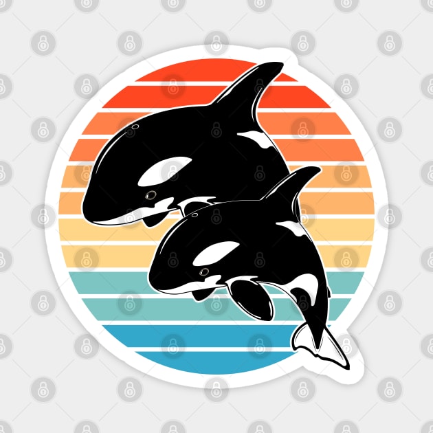 Twin Orca Team Spirit Magnet by NicGrayTees