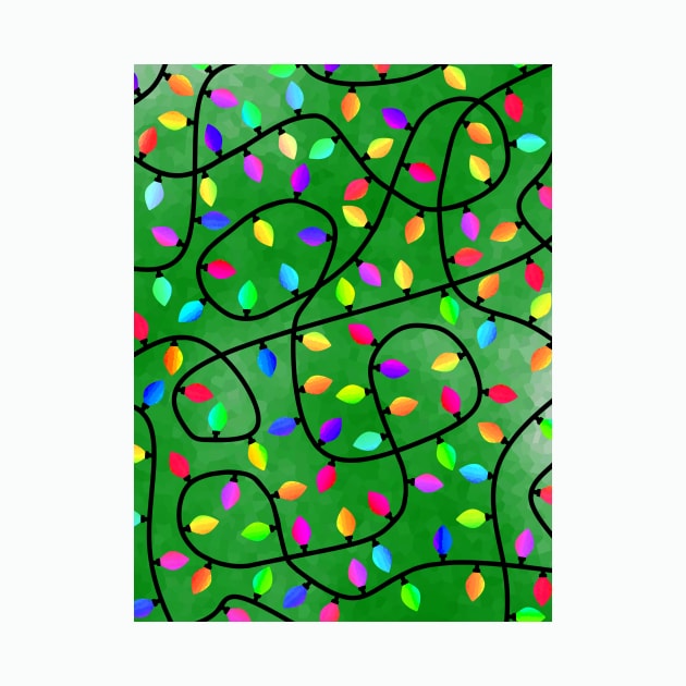 GREEN Christmas Lights by SartorisArt1