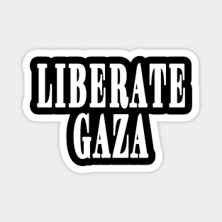 LIBERATE GAZA - White - Front Magnet