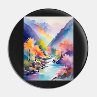 River through Forest Pin