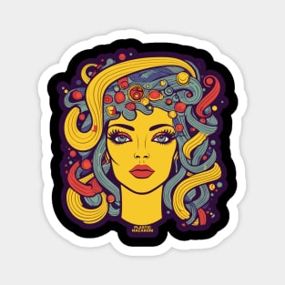 Plastic Macaroni Boho Trippy Hippy Rotelle Magnet