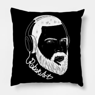 Insatiable_white line Pillow