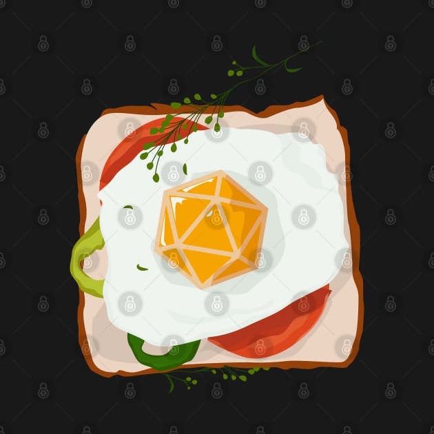 Egg Sandwich Polyhedral Dice Tabletop RPG by pixeptional