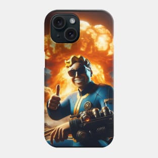 Vault boy nuking the world Phone Case