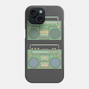 Green Classic Boombox Phone Case