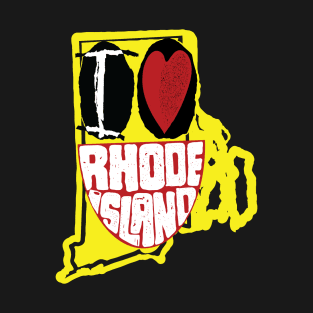 I Love Rhode Island Smiling Happy Face T-Shirt