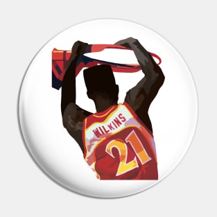 Dominique Wilkins of the Atlanta Hawks Pin