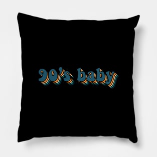 navy orange vsco 90s baby girl Pillow