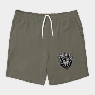 Electric Savage Wolf Head Design Shorts