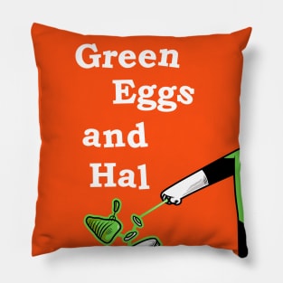 Green Eggs and Hal Pillow