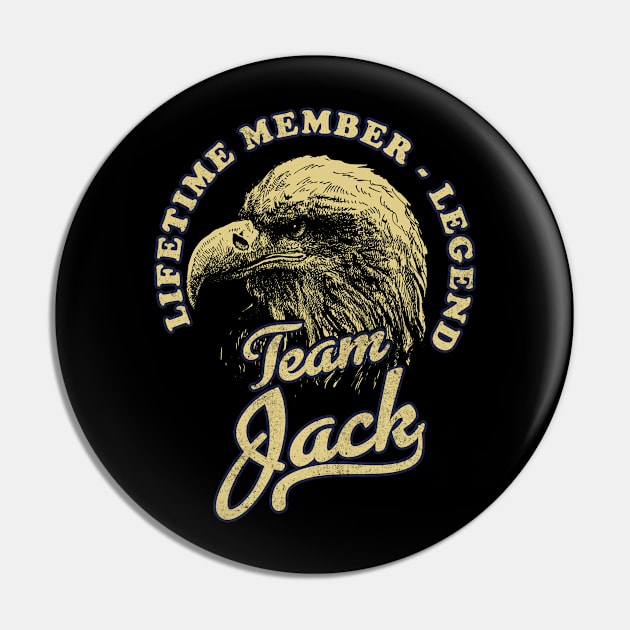 Jack Name - Lifetime Member Legend - Eagle Pin by Stacy Peters Art