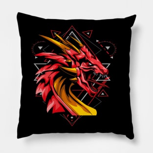 dragon classic retro Pillow