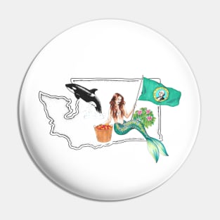 Washington Mermaid Pin