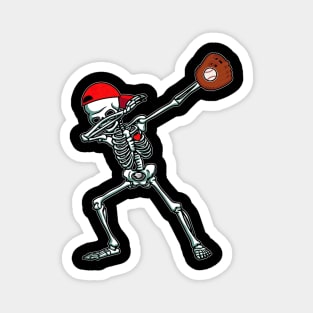 Dabbing Baseball Hip Hop Skull Floral Skeleton Magnet