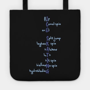 Ice skating (jumps, spins and other moves) Tote