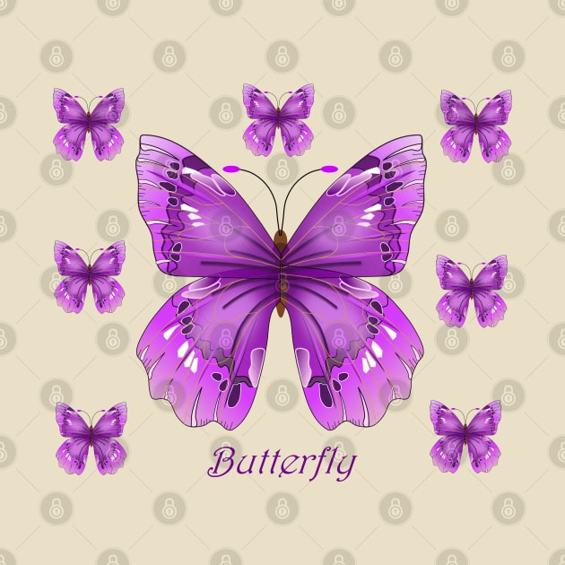 Purple Lavender Butterfly butterflies by PlanetMonkey