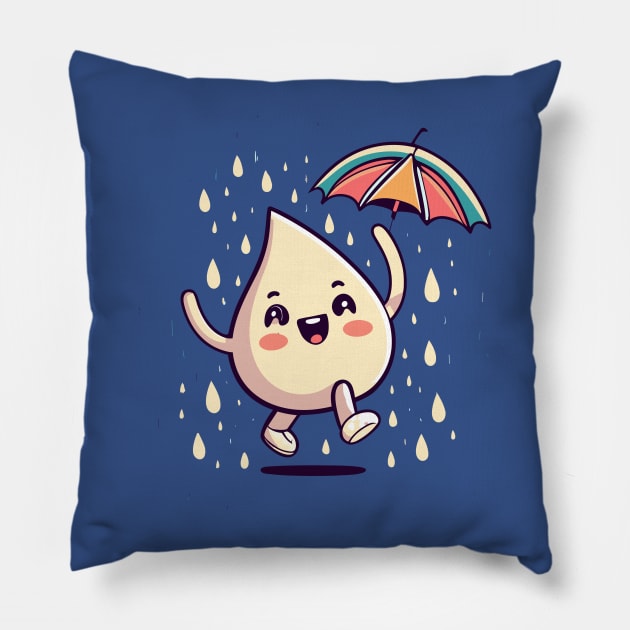 Rain of Smiles Pillow by nefuku