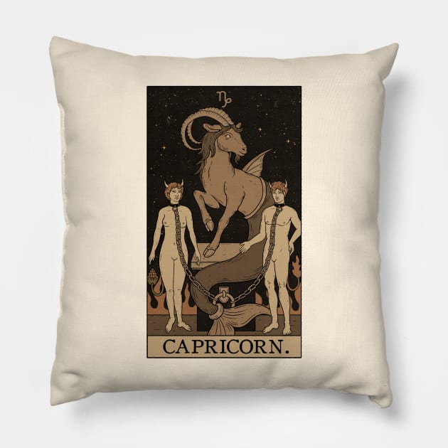 Capricorn Tarot Card Pillow by thiagocorrea