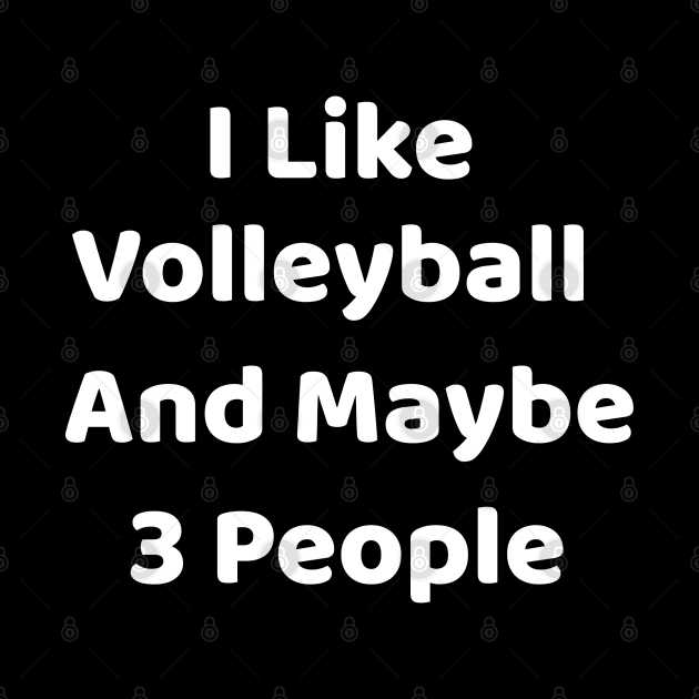 I Like Volleyball and Maybe 3 People by Family shirts