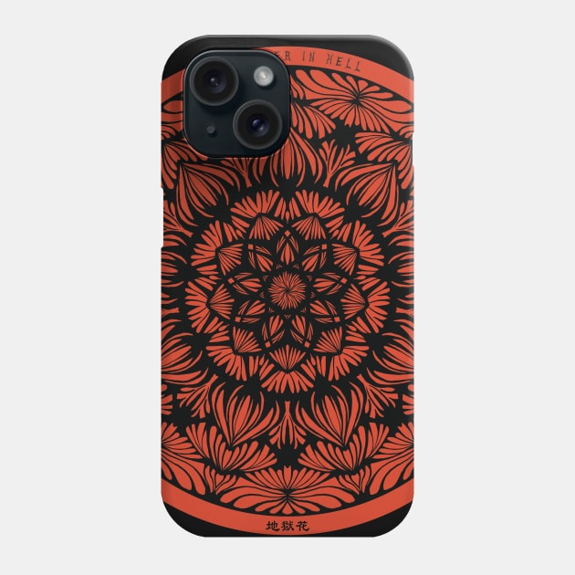 A Flower In Hell Mandala Phone Case by Liquid Feline