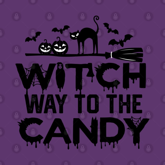 Humor Hlloween Candy hunt - Witch Way to The Candy by KAVA-X