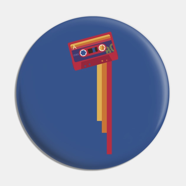 Retro 80s Cassette Pin by Dellan