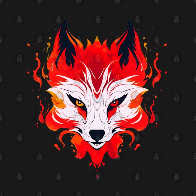 Howling at the Moon: Flame Wolf Design by BlackMyst