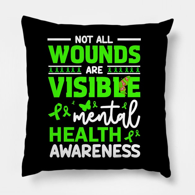 Mental Health Matters End The Stigma Psychology Therapy Pillow by woormle