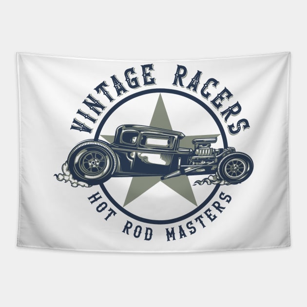 Hot rod california vintage racers Tapestry by animericans