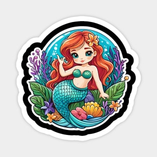 Mermaid Fantasy Illustration Magnet