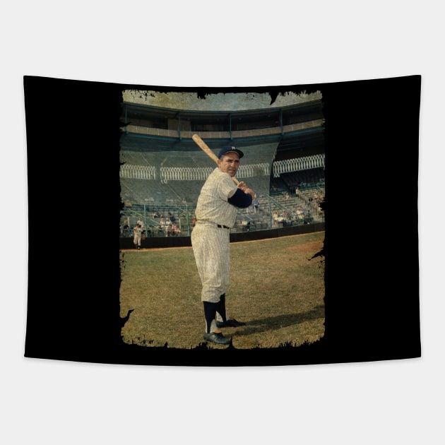 Yogi Berra in New York Yankees Tapestry by anjaytenan