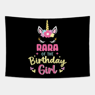 Rara of The Birthday Girls Family Unicorn Lover B-day Gift For Girls Women Kids Tapestry