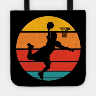 Basketball slam dunk retro vintage Tote