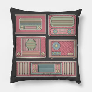 Red Classic Radio Pillow