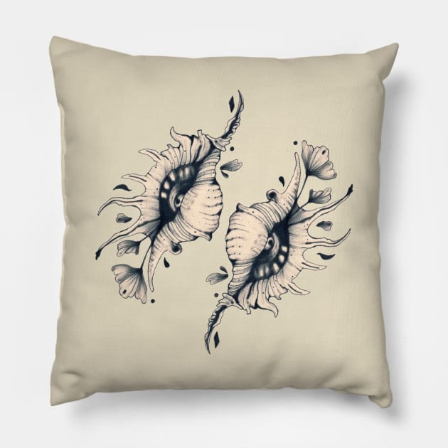 Shell Tattoo Pillow by RubisFirenos