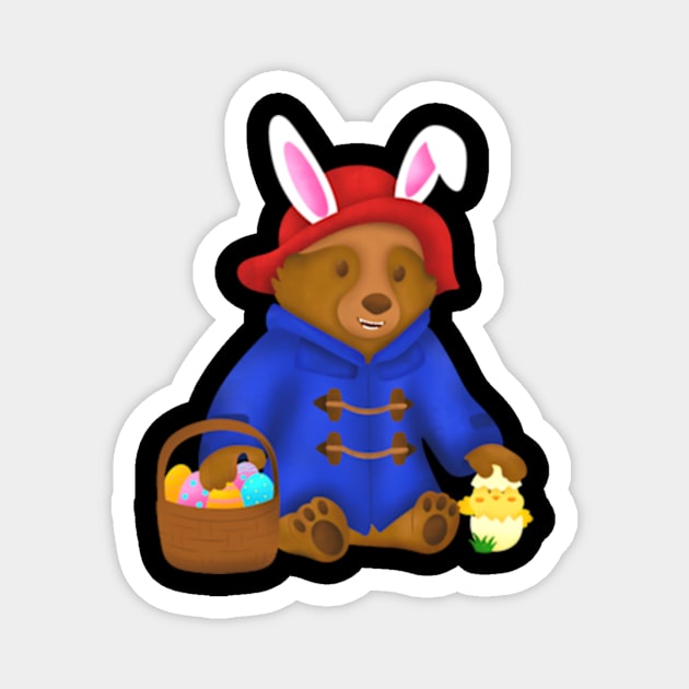 Easter Bunny Paddington Bear Magnet by AmaniZelaya