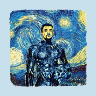 Black panther Van Gogh Style T-Shirt