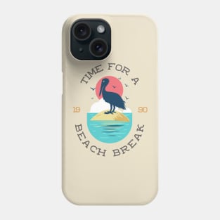 Summer Beach Coastal Ocean Nautical Pelican Phone Case