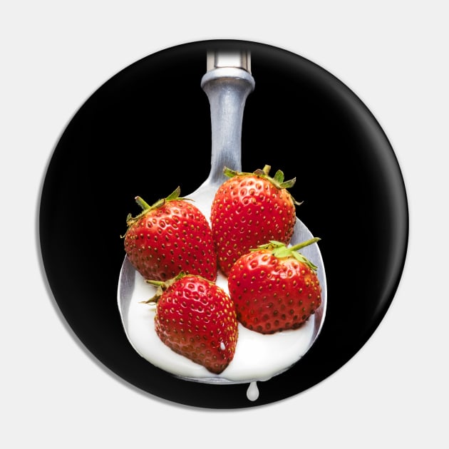 Strawberries 'n' Cream Pin by JonDelorme