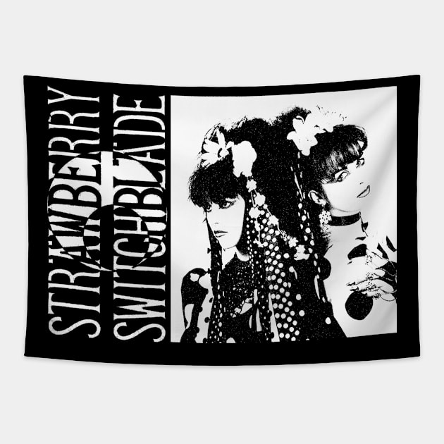 Strawberry Switchblade Tapestry by Elemental Edge Studio