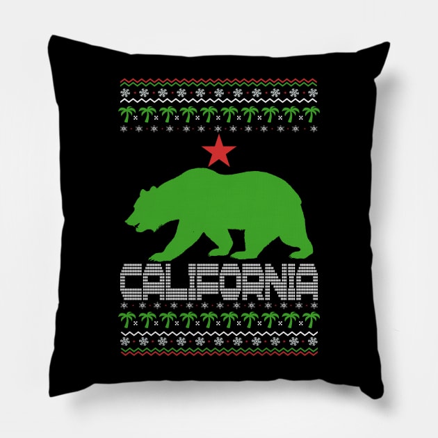 California Republic Bear State Flag Pillow by SiGo