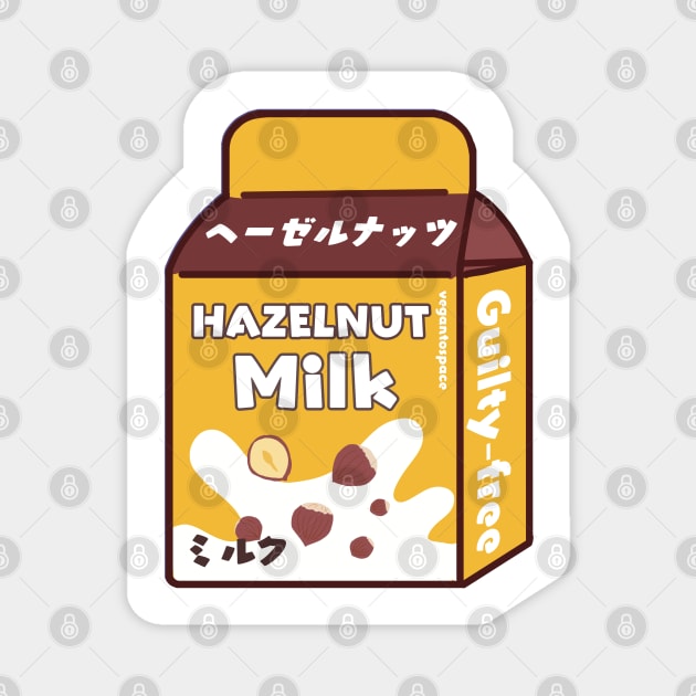 Hazelnut Milk Dairy Free Vegan Milk Magnet by veganspace