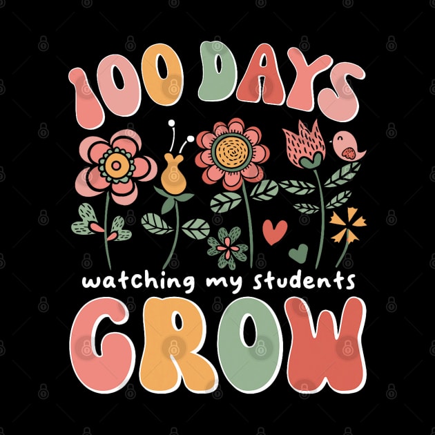 100 Days Growing Boho Flowers Teacher 100th Day of School by Mitsue Kersting