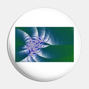 Spinning shiny abstract fractal Pin